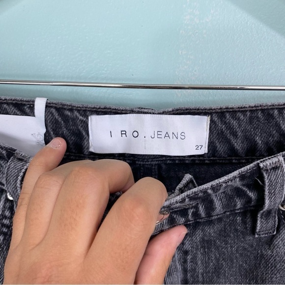 Iro Jeans Black Faded Distressed Sz 27 - Picture 2 of 7
